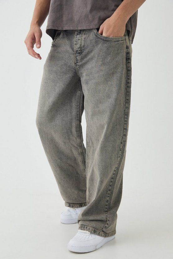 Relaxed Fit Stone Washed Jeans